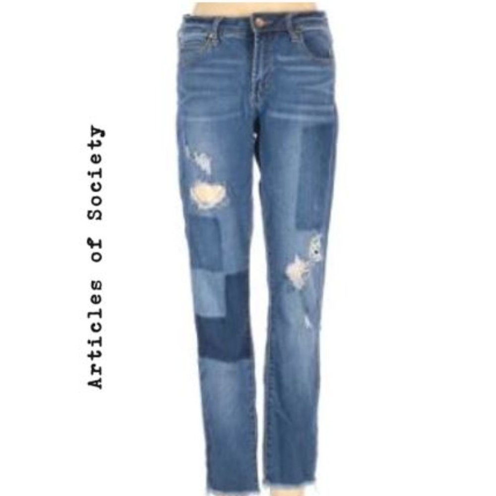 Articles of Society Patchwork Denim Jeans